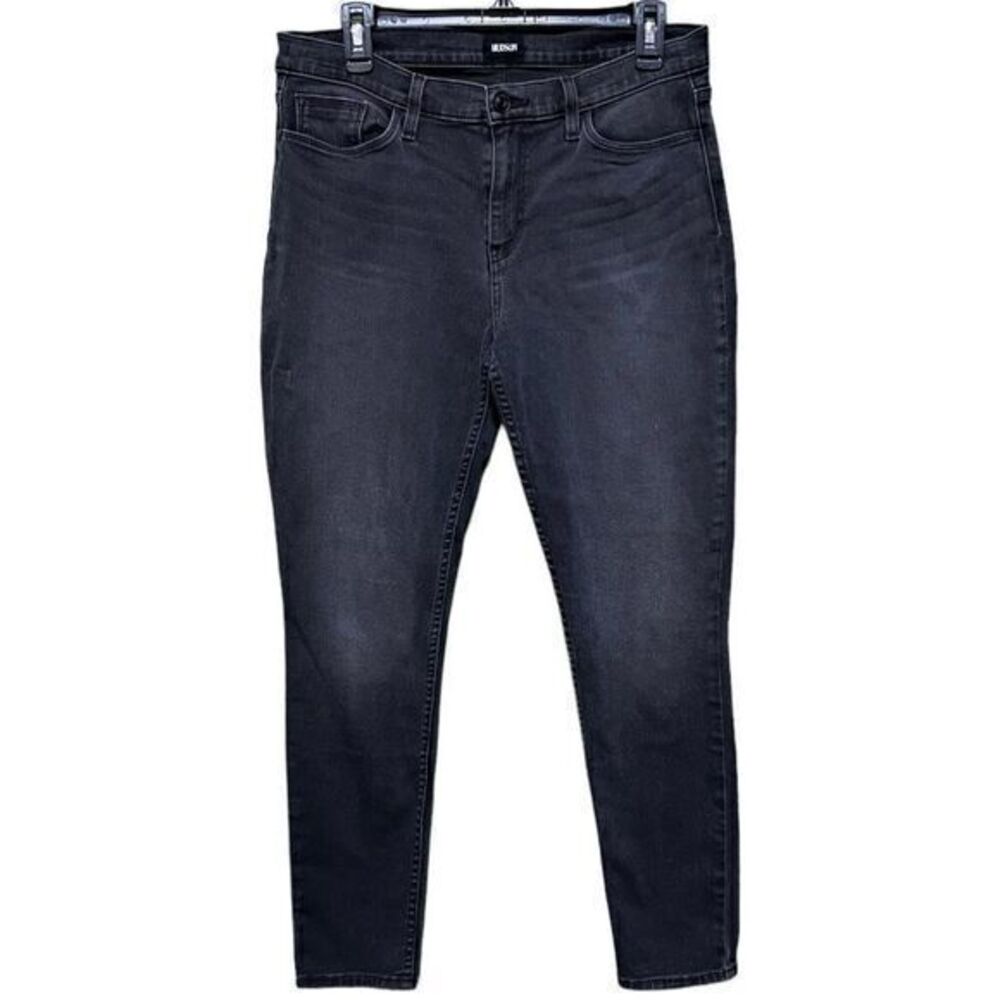 Hudson Womens Natalie Midrise Super Skinny Ankle Jeans Five Pocket Black Size 29
